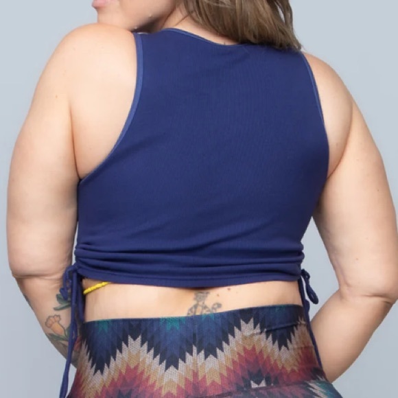 Niyama Sol Side Tie Bra, Navy Blue - Picture 3 of 10